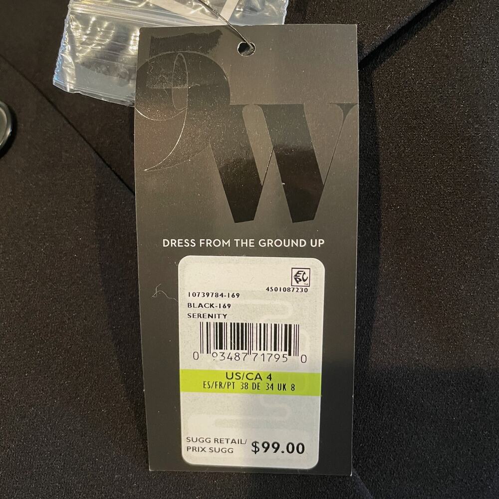 NWT Nine West Women's Single Button Blazer Black Size 4 Business Career Office - Picture 7 of 9